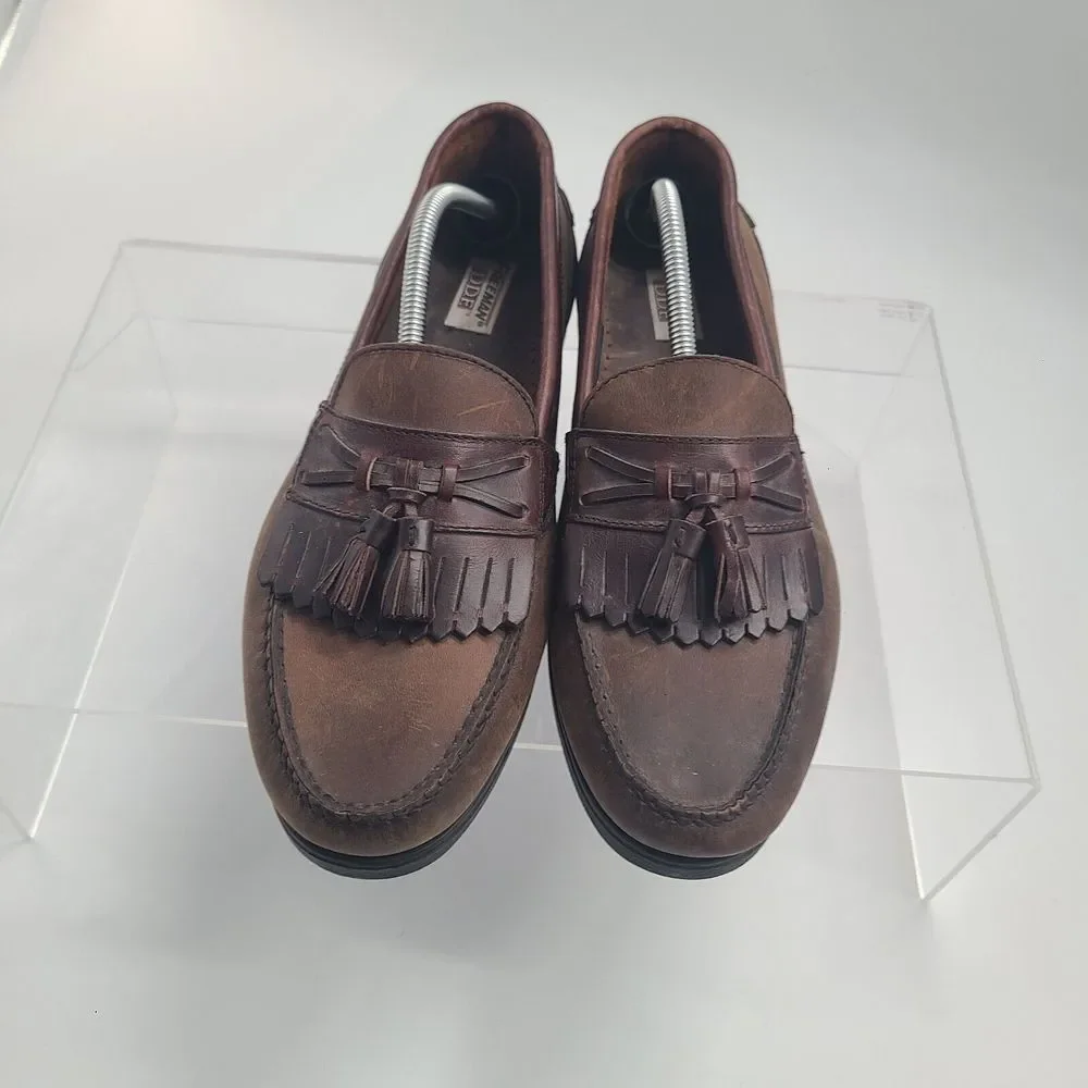 Freeman DDF Shoes Men’s Size 12W Paul‎ Kiltie Tassles Loafer Two Tone Brown